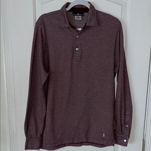 Psycho Bunny long sleeve polo shirt 6 L